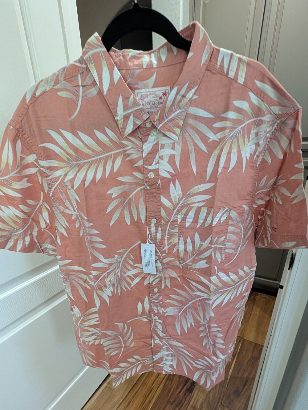 American Eagle Outfitters Tropical Cotton Linen Blend Shirt Size XXL Nwt❤️